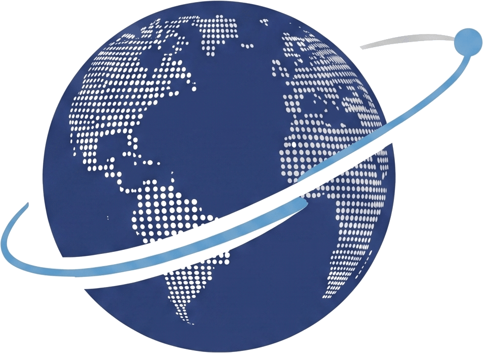 Smart International globe with orbiting satellite